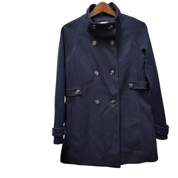Forever 21 Double Breast Pea Coat Women's Medium Navy Pre-owned - Picture 6 of 11